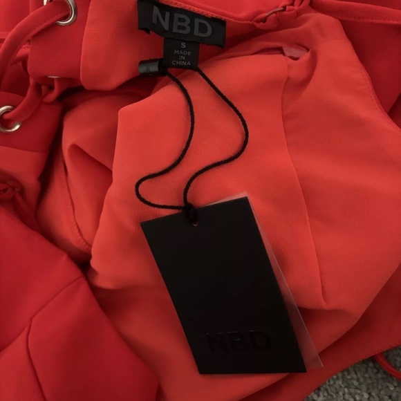 NEW w/ tags NBD Red Mini Dress Size US Women’s Small - Picture 7 of 7